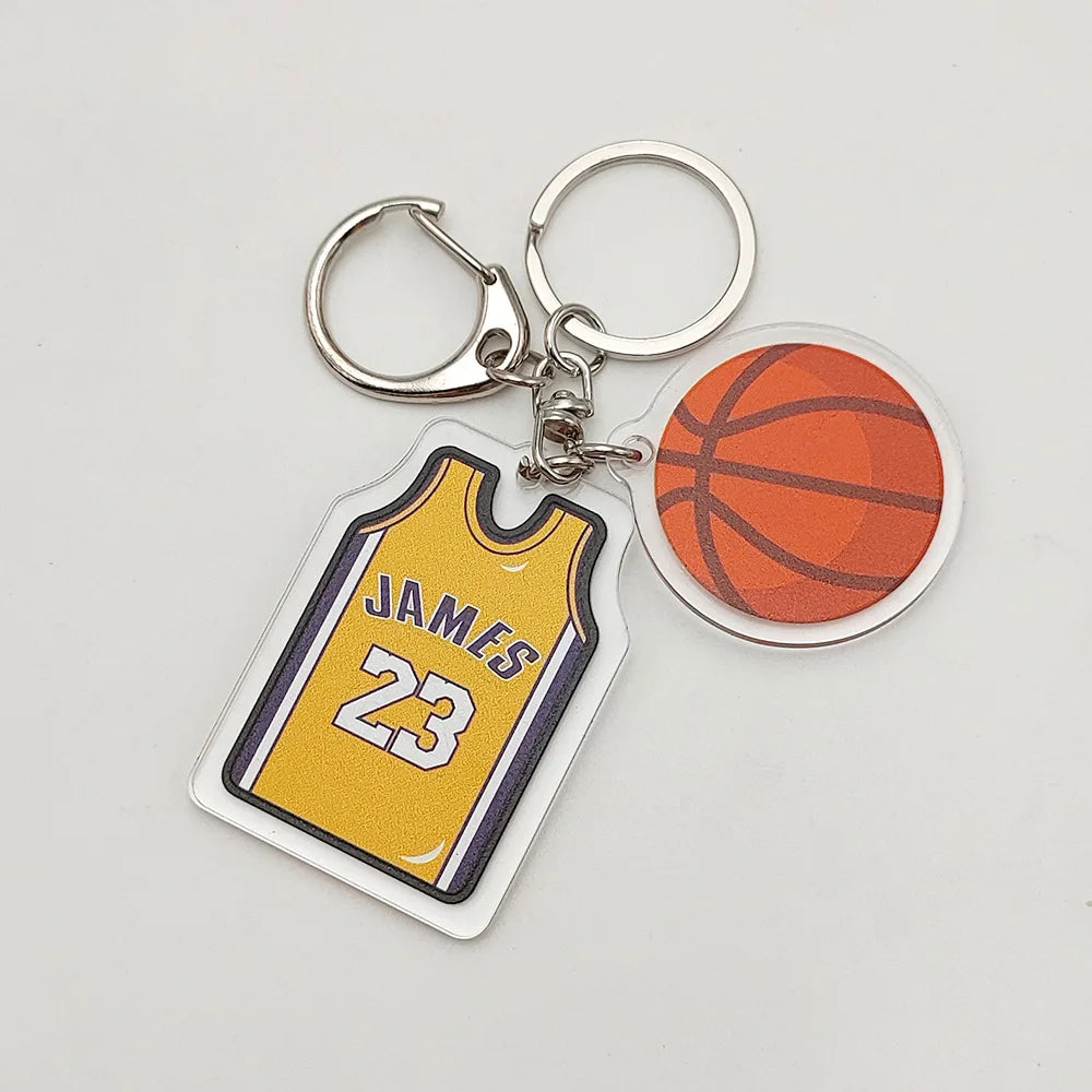 🏀🔑 Hoops Style: Basketball Jersey Keychain