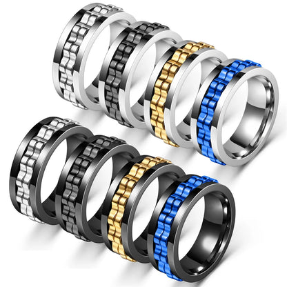 Stainless Steel Rotating Gear Ring: Engineered Elegance for Men