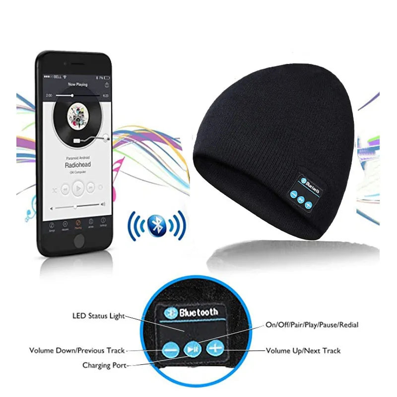 🎧 Wireless Bluetooth Headphones Beanie Hat: Audiophile Elegance