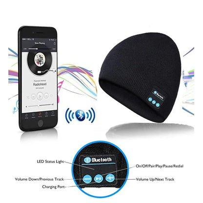 🎧 Wireless Bluetooth Headphones Beanie Hat: Audiophile Elegance