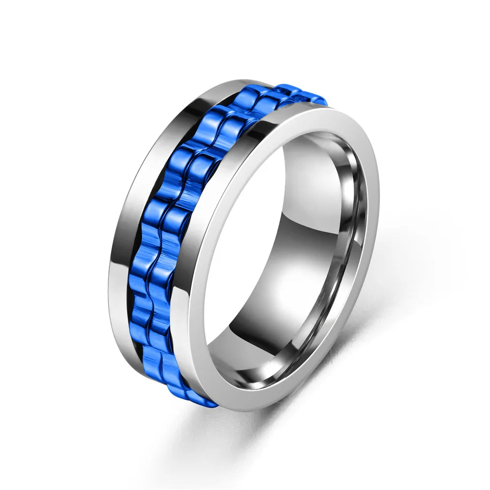 Stainless Steel Rotating Gear Ring: Engineered Elegance for Men