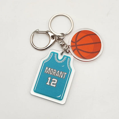 🏀🔑 Hoops Style: Basketball Jersey Keychain