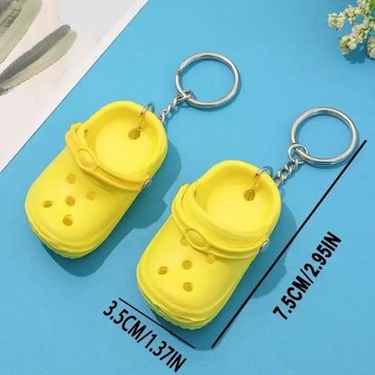 ✨ Silicone Sole Charm: 3D Slipper Keychain 🗝️