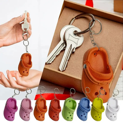 ✨ Silicone Sole Charm: 3D Slipper Keychain 🗝️