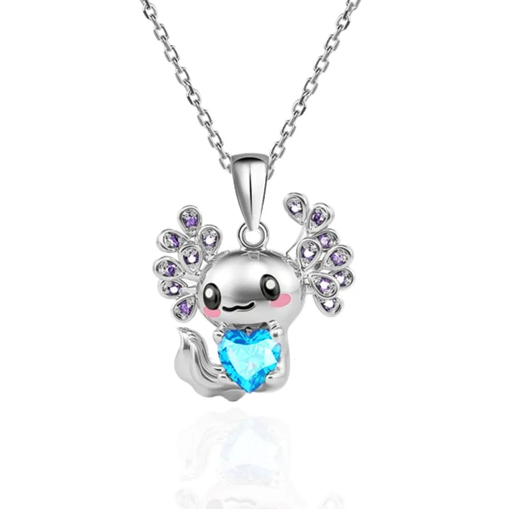 Adorable Axolotl Pendant Necklace