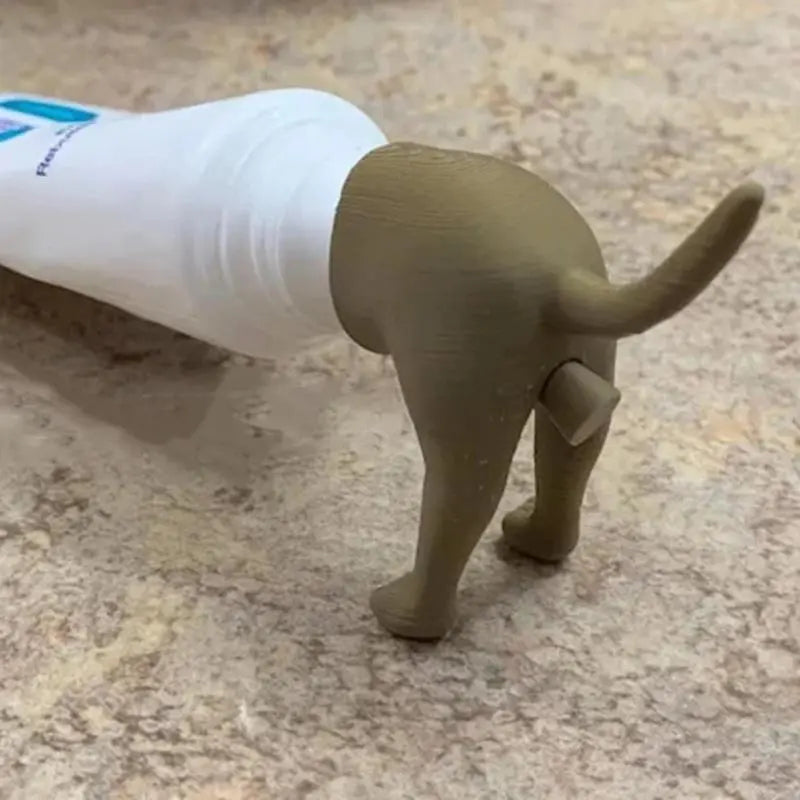 Pooping Dog Booty Toothpaste Dispenser