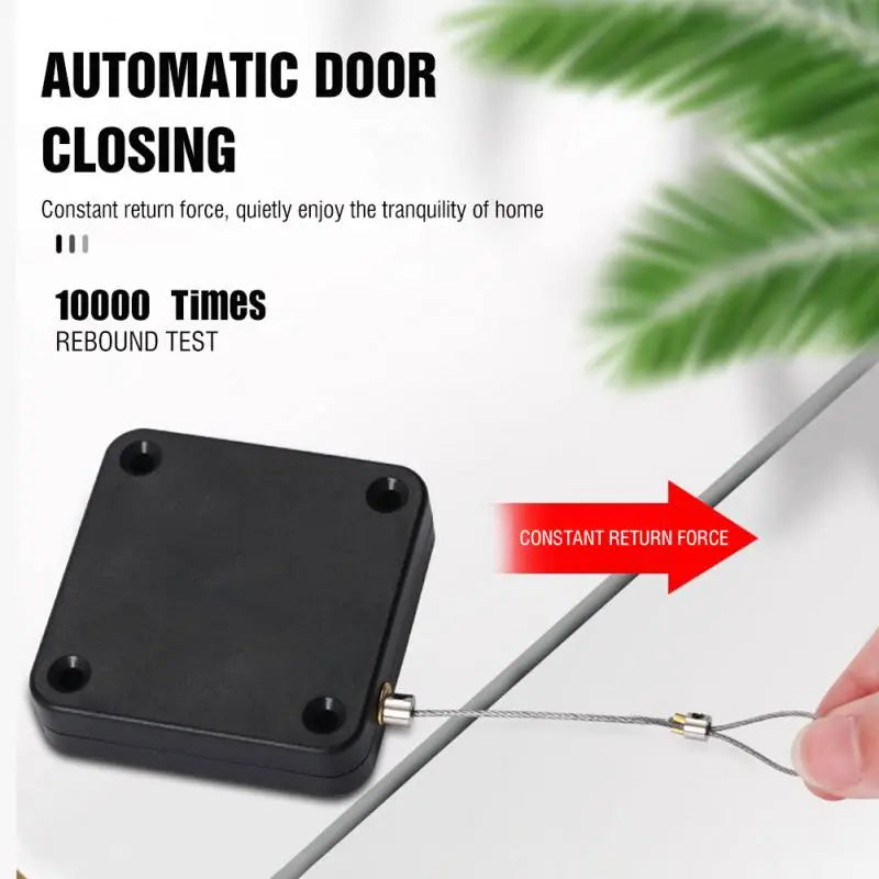 Adjustable Automatic Door Closer with Sensor: Punch-Free, Surface Mount, Effortless Home Improvement Door Bracket Closer.