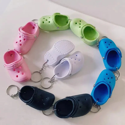 ✨ Silicone Sole Charm: 3D Slipper Keychain 🗝️