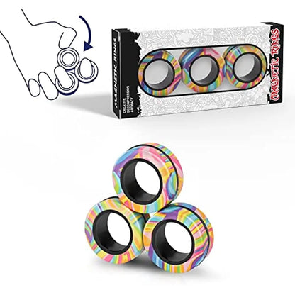 🌀 Magnetic Rings Fidget Trio