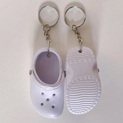 ✨ Silicone Sole Charm: 3D Slipper Keychain 🗝️