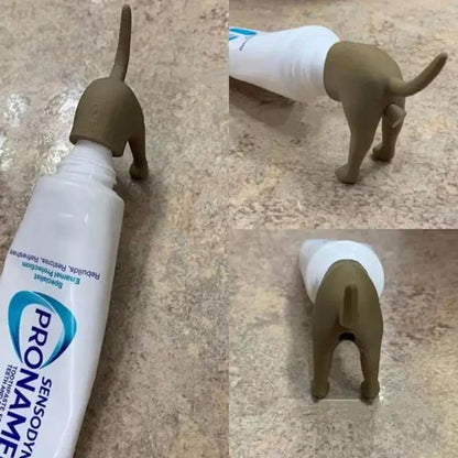 Pooping Dog Booty Toothpaste Dispenser