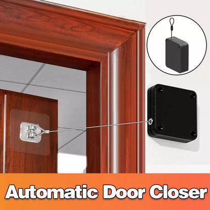 Adjustable Automatic Door Closer with Sensor: Punch-Free, Surface Mount, Effortless Home Improvement Door Bracket Closer.