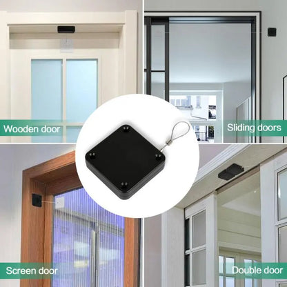 Adjustable Automatic Door Closer with Sensor: Punch-Free, Surface Mount, Effortless Home Improvement Door Bracket Closer.