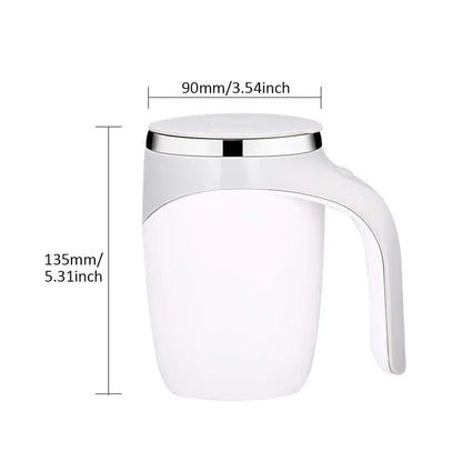 Rechargeable Portable Electric Coffee Mug with Automatic Stirring - Stainless Steel, Magnetic Rotation for Effortless Home Brewing.