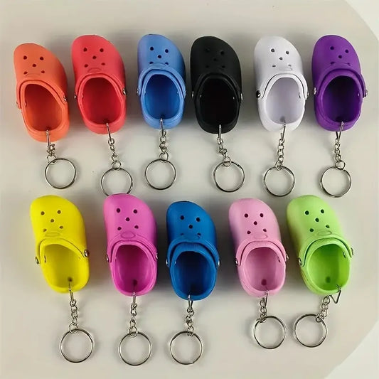 ✨ Silicone Sole Charm: 3D Slipper Keychain 🗝️