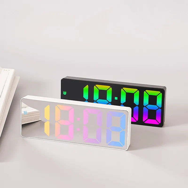 Voice-Controlled Acrylic Colorful Digital Alarm Clock