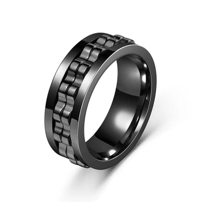 Stainless Steel Rotating Gear Ring: Engineered Elegance for Men