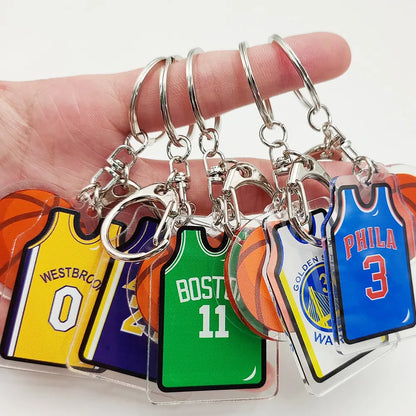 🏀🔑 Hoops Style: Basketball Jersey Keychain