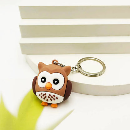 🦉🔑 Whimsical Owl Charm Keychain: Adorable Elegance