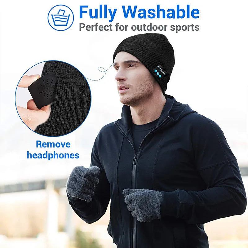 🎧 Wireless Bluetooth Headphones Beanie Hat: Audiophile Elegance