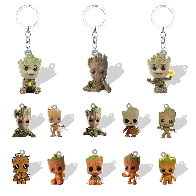 🔑 Groot Guardian Keychain: Backpack Companion