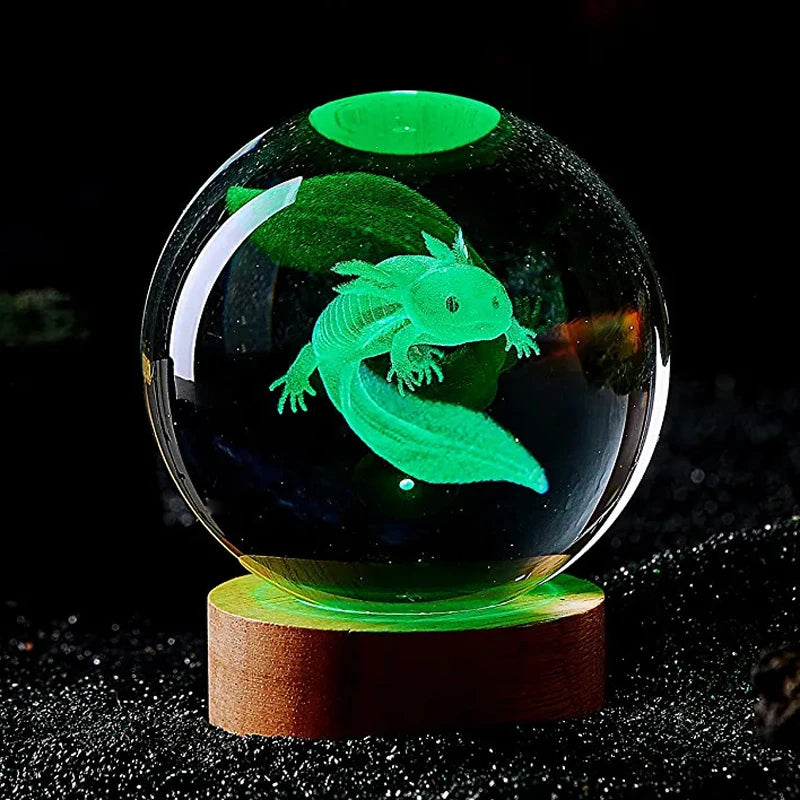 🌙 Axolotl Crystal Nightlight: Whimsical Illumination